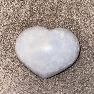 Blue calcite heart